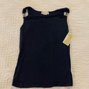 Michael Kors navy fashion basics tank top in Petite